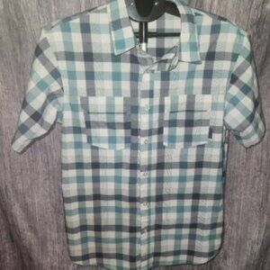 Columbia Mens Plaid Short Sleeve Button Up‎ Shirt Casual Outdoor